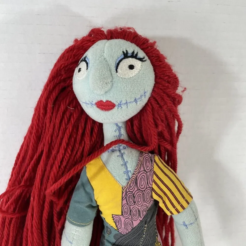 Disney Nightmare Before Christmas Sally Plush Doll 11.5” Red Yarn Hair